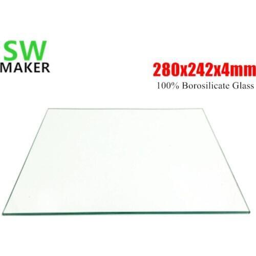 280x242x4mm 3D Printer 100% Borosilicate Glass plate for DIY Flyingbear P905X 3D printer Build Plate