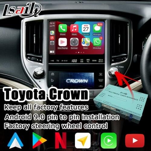 4+64 Carplay / Android GPS navigation box for Toyota Crown 2015-2018 8 inches etc video interface with GVIF with carplay