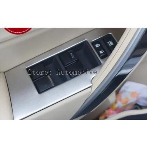 Door glove box decoration trim interior armrest cover for Toyota Corolla 2014 2015 2016 2017 Chrome 4pcs per set