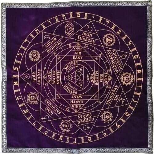 Art Pagan Altar Tablecloth Divination Cards Square Table Cover Board Game Cloth