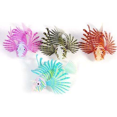 Aquarium Artificial Fish Tank Landscape Decoration Glow Simulation Animal Ornaments Black