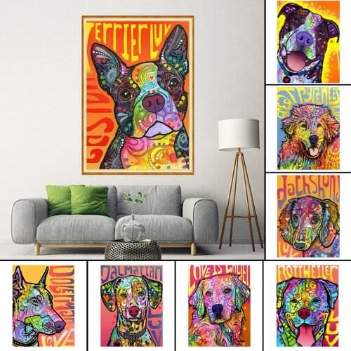 New Arrival 5D Diy Diamond Painting Cartoon Dog Cross Stitch Kit Full Drill Square Embroidery Mosaic Art Picture of Rhinestones