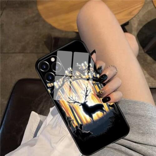 Deer God Please Save Our Forest Phone Case Glass Phone Case For iphone 12 11 Pro Max XS XR X 8 7 Plus SE2 Case