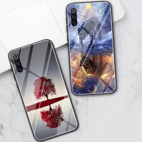 Tree Tiger Case For Xiaomi Redmi Note 10 8 9 7 Pro 8T Mi Note 11 10 9 10T Pro Lite A3 Poco X3 F1 M3 Tempered Glass Phone Fundas