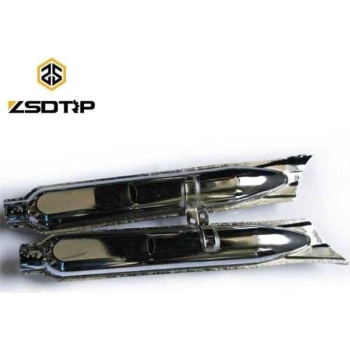 ZSDTRP 1Pair KC750 Muffler Fishtail type case for BMW R12 M1 M72 KC750 Steel fish tail mufflers chrome or black rear muffler