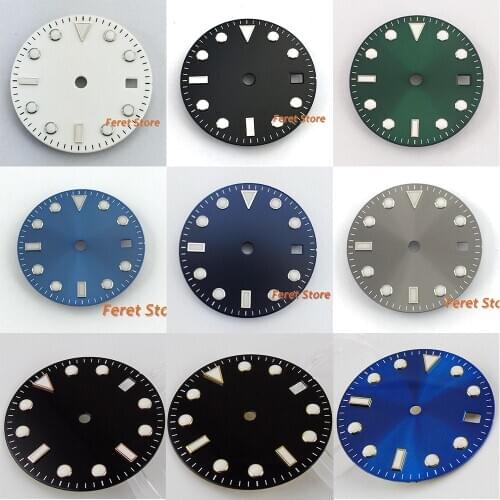 28.5mm sterile dial luminous Dial and hands fit NH35 ETA 2824 2836 Miyota 8215 821A Mingzhu DG 2813 3804 Seagull 1612 movement