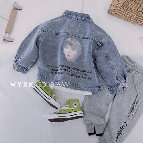 Baby Girl Denim Jackets 2019 Autumn Fashion Kids Girls Loose Casual Cowboy Coat Childrens Jackets Baby Girl Clothes Kids Coat