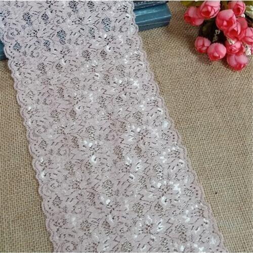 E1108 Width 15cm High Quality Skin Elastic Colorful Lace Ribbon Trims Lace Trim For DIY crafts material gift packing lace