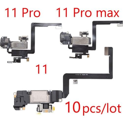 10pcs Light Sensor Flex Cable Ribbon For iPhone 11 Pro Max With Ear Speaker Replacement Receiver Earphone Parts