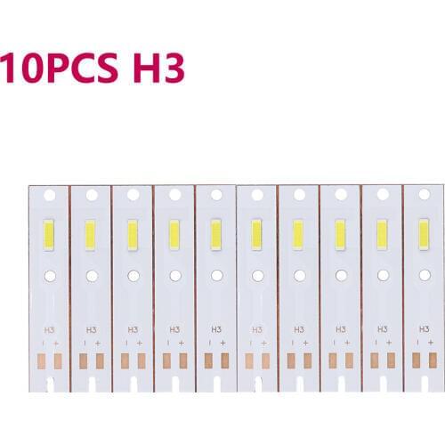 10PCS A Lot H1 H3 H7 18W 9-10V Auto Bulb Headlamp 6000K Natural White Lights High Power Led Car Headlight Repair Parts For DIY