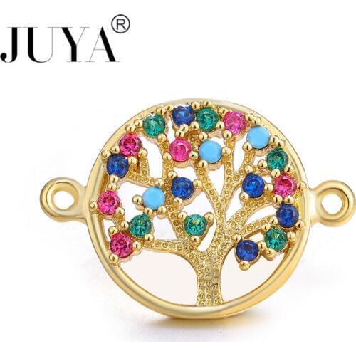 JUYA Trendy bracelet Tree of Life Charms Bracelets For Women Party Jewelry Copper Love Adjustable Chain Bracelet Bangle