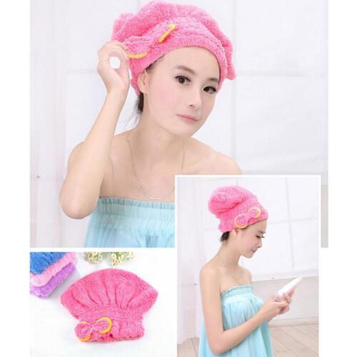 New Home Shower Bath Towel Textile Useful Dry Hair Hat Microfiber Hair Turban Quickly Dry Hair Hat Wrapped Towel Bathing Cap