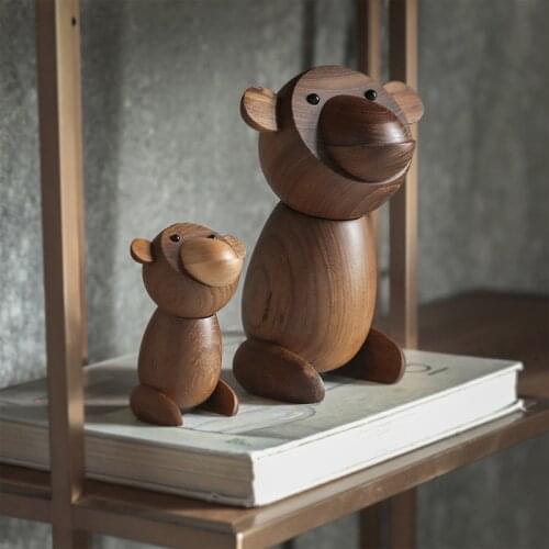 European log decoration creative simple home gift wooden ornaments craft gift Nordic solid wood Japanese monkey