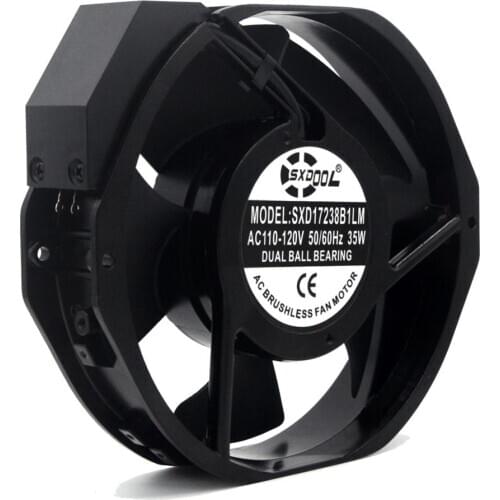 SXDOOL AXIAL Fans 1738, 110V 115V 120V AC 172mm x 150mm x 38mm High Speed, for DIY Cooling Ventilation Exhaust Projects