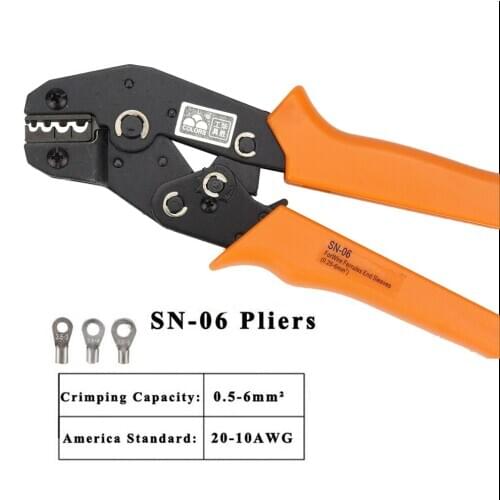 Plier mini european style crimping pliers fasen tool Hand tools SN-06 20-10AWG Non-insulated terminals