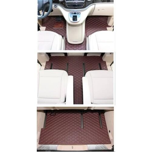 Custom full set car floor mats + trunk mat for Mercedes Benz EQV 7 8 seats 2021 waterproof durable rugs carpets,Free shipping