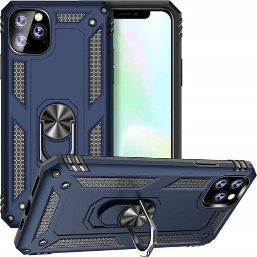 Shockproof Armor Kickstand Phone Case For iPhone 11 Pro XR XS Max X 6s 7 8 Plus Finger Magnetic Ring Holder Cover For iPhone 12