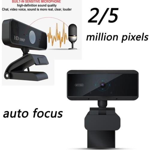 S3 2/5 Megapixel Auto Focus HD Webcam 1080P PC Web USB Camera Cam Video Conference with Microphone for Laptop Computer
