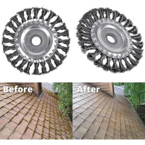 Steel Wire Wheel Garden Weed Brush Lawn Mower Grass Eater Trimmer Brush Cutter Tools Garden Grass Trimmer Head Weed Brush