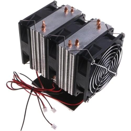 87HA DIY Peltier Cooler Kit 12V Semiconductor Thermoelectric Cooler Cooling System Heatsink Module+Fan for Small Refrigerator