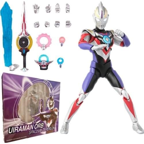 SHF Anime Ultraman Orb Belial Geed Tiga Rubber 18 points Articulation Action Figure Collectible Model Toy