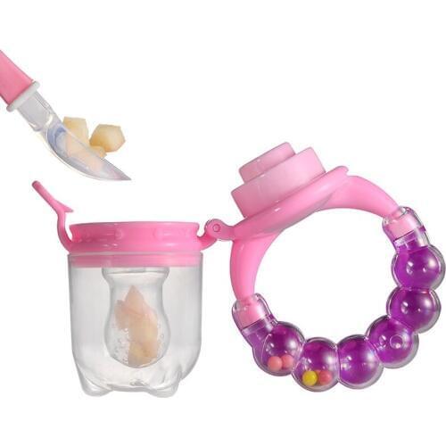 Big Size Newborn Baby Pacifier Feeding Soother Nipples Toys Baby Soft Bite Feeding Tool Toy 0-12 Month Infant Fruit Rattle