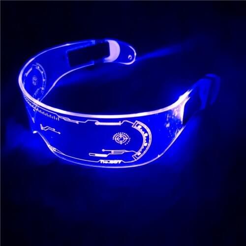 LED Glasses EL Wire Neon Party Luminous Light Up Glasses Glow In The Dark Party Decor DJ SunGlasses Halloween Decoration