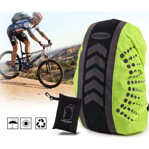 20-55L Reflective Backpack Rainproof Cover Outdoor Riding Hiking Backpack Dustproof Waterproof Cover Sports Bag Cover