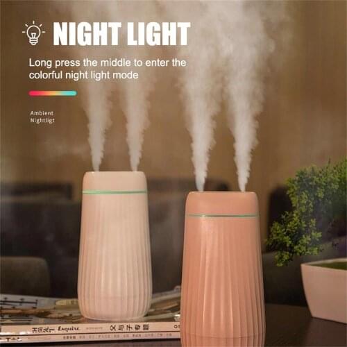 1000ML Double Nozzle Air Humidifier Aroma Diffuser Purifying With Colorful LED Light Household Bedroom Cool Mist Air Humidifier