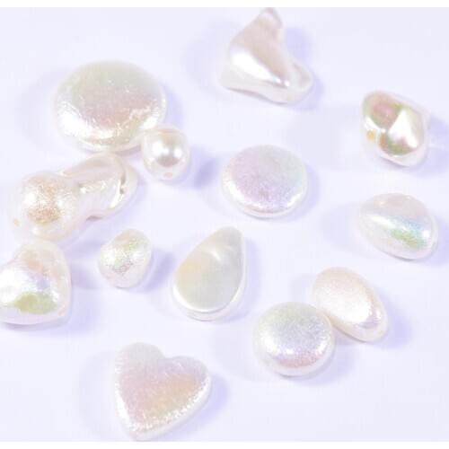 Shaped Imitation Pearl 10pcs Beads Charms For Jewelry Components Making DIY Bracelet Necklace Beads for Handicraft Accessories