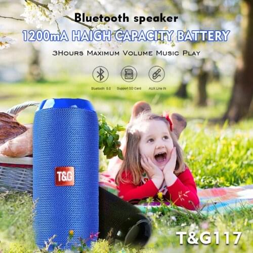 TG117 waterproof wireless bluetooth speaker portable sound bar mini sound bar music center usb radio speaker for computer subwoo