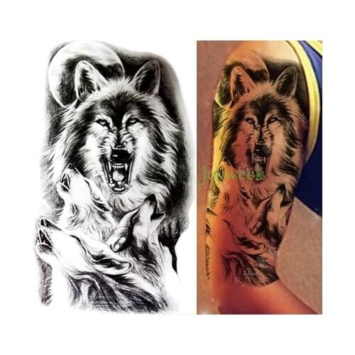 Waterproof Temporary Tattoo Sticker wolf wolves tatto stickers flash tatoo fake tattoos for men women girl