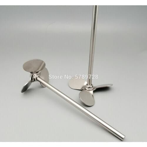 1set Lab stainless steel Rotating DIA40mm to 120mm three blade propelle with agitating stirring rod,Angle degree of blade: 30