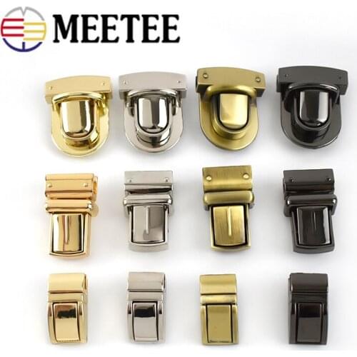 2/4pcs Women Bag Metal Locks Buckle Twist Turn Lock Snap for DIY Purse Clasp Replacement Repair Closure Hardware Accessories