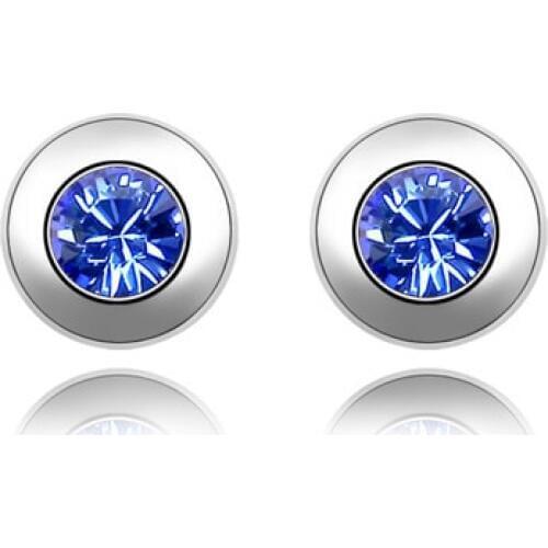 11 Colours Made with Austria Elements Gold Color crystal Stud earrings for women New Sale Hot #82336