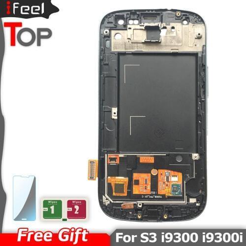 4.8 inch For Samsung Galaxy S3 i9300 i9300i i9301 i9308i i9301i LCD Display + Touch Screen with Frame For SAMSUNG S3 LCD Screen
