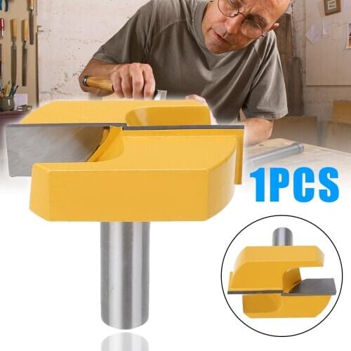1/2" Shank 2-1/4" Dia Bottom Cleaning Router Bit Carbide Alloy Woodworking Milling Cutter Drilling Milling For Wood MDF Cutting