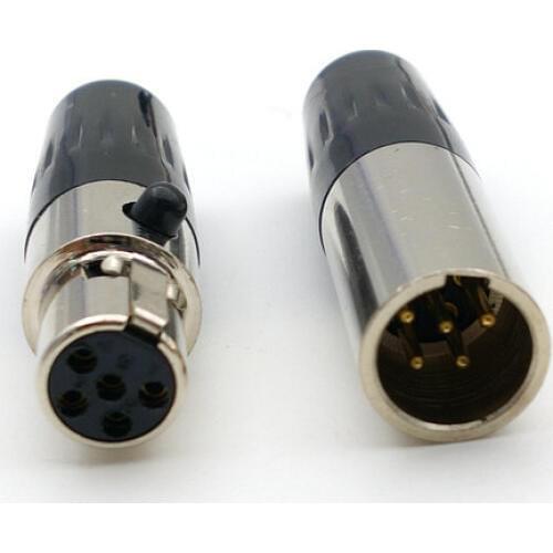 100set Mini 5- PIN MINI XLR IN-LINE (100pcs Plug & 100pcs Socket Female Jack) connector