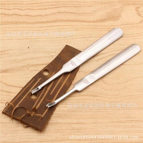 2 PC Hot Selling Leather Leathercraft Stitching U+V Shaped Groover Skiving Edge Beveler Tool Kit WA136 P50