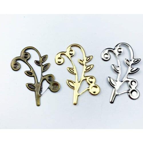20pcs 20x32mm Metal Flower Filigree Wraps Crafts Gift Decoration DIY Cosplay Bridal hair accessories Wholesale Charms