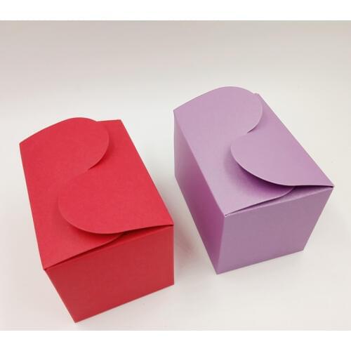 20Pcs/Lot 9x6x6cm Multi-color Kraft Card Cuboid S-shaped Box Packing Container For Decoration Display Chocolates Cookies Cupcake