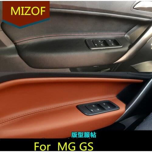 4PCS Modified Accessory Microfibre Leather Interior Doors Panel Armrest Cover For MG GS AAB091