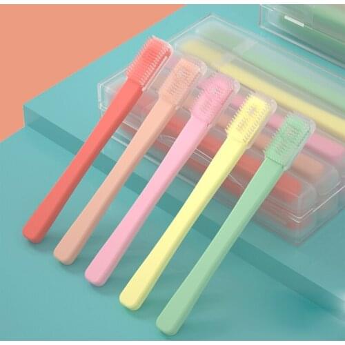 5PCS Baby Silicone Toothbrushes for Children and Infants Silicone Soft-haired Baby Tongue Milk Toothbrushes Baby Oral Cleaners