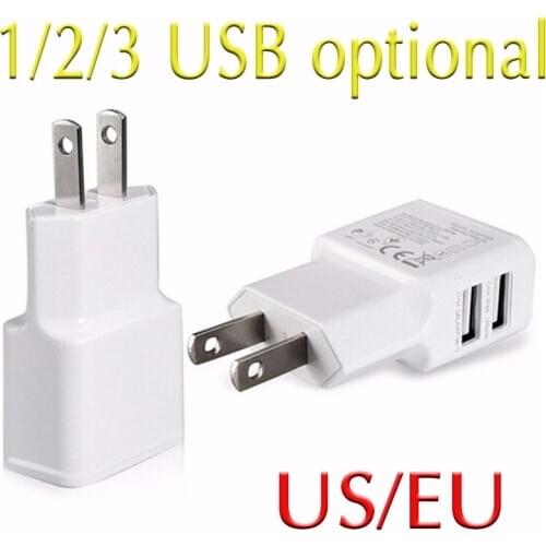 5V 2A 1 2 3 USB 3 Ports Interface Travel EU US Plug USB 71 Original quality Wall Charger Adapter For Samsung 7100 iphone 300 pcs