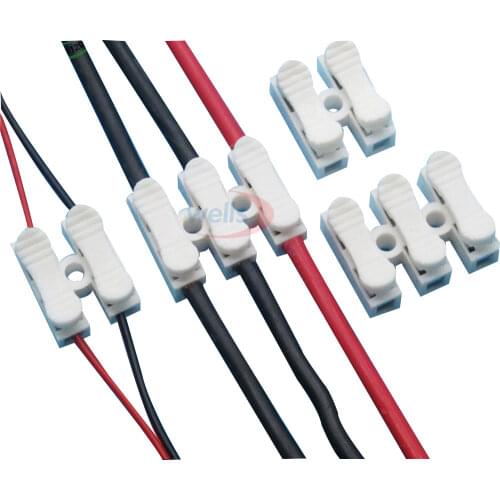 50pcs 2pin 3pin Quick Connector cable clamp 2/3 Way led strip light Terminal Block wire Spring with no welding no screws