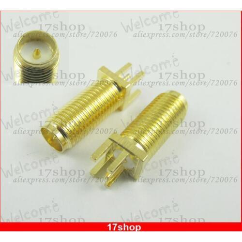 50pcs x RP-SMA Female Plug Center Edge Mount PC Board PCB Receptacle Connector Adapter