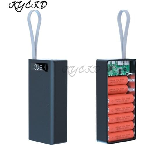 Wireless Charging 14*18650 Fast PD QC3.0 22.5W Welding Free Battery Storage Box DIY Power Bank Case 18650 Battery Holder Box