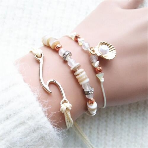 Crystal Shell Beads Conch Blue Tassel Anklets Trendy Fashion Summer Beach Jewelry Charm Bracelets For Women Female Jewelry Gift