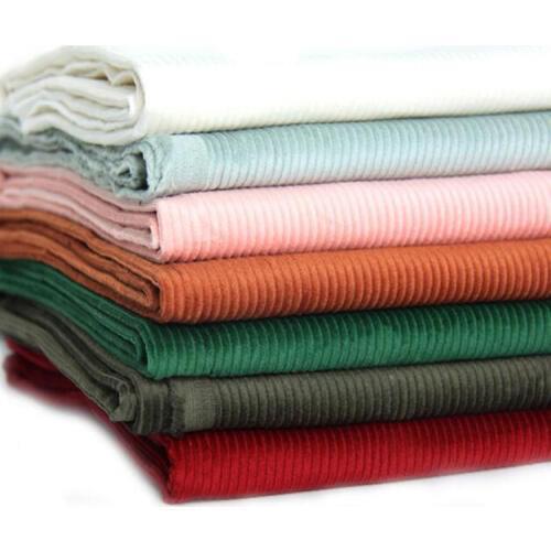 Quick shipping non spandex 21 wale corduroy fabric 100% cotton 150cm width