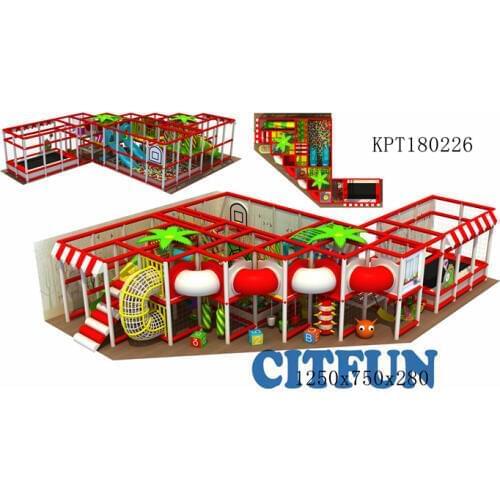 Customized Size Playground Center Equipment type Kids Indoor Soft Playground with Ball Pit and Slide IP-007B